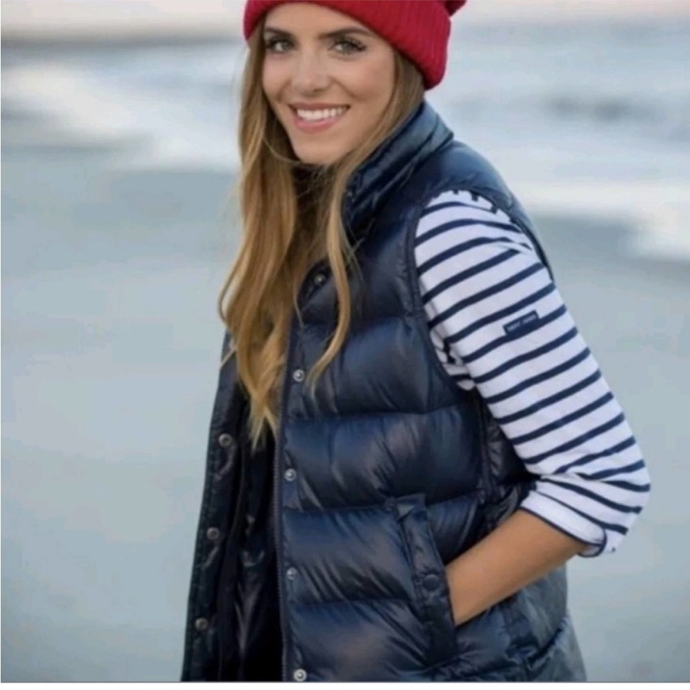 J Crew Shiny Down Puffer Vest